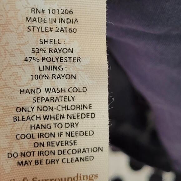 Soft Surroundings Black Velvet Dot Blouse Medium - Picture 7 of 7